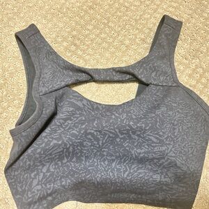 lululemon athletica Gray Patterned Crop Top